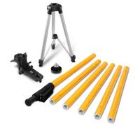 Mountlaser Asta per livella laser, asta telescopica da 4,2 m con treppiede, palo di supporto per livella laser per laser a livello di laser rotativi e laser a linea, filettatura 1/4"-20, adattatore