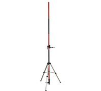 Mountlaser Asta telescopica per livelle laser, 3,7m/12ft Palo Telescopico con Treppiede, Supporto a Livello per Laser Rotante e Livella Laser, Con adattatori per filettatura da 1/4"-20 e 5/8"-11