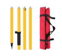 Mountlaser Palo GPS in alluminio, 2M Surveying Prism Pole, 4 sezioni GPS Rover Rod, Prisma Pole per rilevamento del terreno, giallo