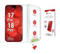 MountMaster - Vetro protettivo trasparente per iPhone 18 Pro/17 Pro (10H) | DISPLEX Real Glass, pellicola protettiva in vetro, infrangibile, antigraffio, anti-shock, compatibile con custodie