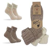 MOUNTREX® Calzini di alpaca, calzini di lana per donne e uomini - Calzini invernali, calzini caldi da casa, calzini termici - Spessi - 2 paia, 39-42