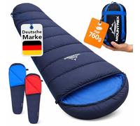MOUNTREX® - Sacco a pelo mummia - Caldo, Combinabile, Dimensioni compatte da richiuso, Ultraleggero (720g), Da esterno clima estivo (+15°C / +25°C), Sacchi a Pelo Per Campeggio, Viaggi, Concerti