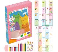 MOUNTTU 1 Set di Scratch Art per Bambini, Carta da Scratch Arcobaleno Creativa, Kit di Pittura Fai da Te con spatola, bomboniere, Regali per Ragazze e Ragazzi, Carta da Arcobaleno