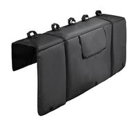 MOUNTTU Copertura per portellone Posteriore per Bici, 52x16x8 Pollici, in Tessuto Oxford Nero, AntiGraffio, per 5 Bici, con Cinghie di Sicurezza e portabici Tascabile, per Pick-up e Camion.