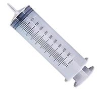 MOUNTTU Siringa, siringa per clistere in plastica da 500 ml con Adattatore e Scala Trasparente, per ricaricare liquidi, Vernici, Resina epossidica, Olio, Piante da annaffiare.