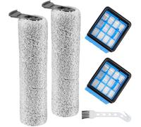 Moupaa Kit di ricambio per aspirapolvere Bissell CrossWave OmniForce 3882 Wet and Dry con 2 spazzole a rullo principali e 2 filtri HEPA, con strumento di pulizia