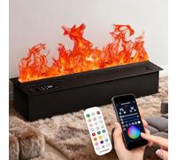 moupeaktain Camino Elettrico Ad Acqua, Camino a Vapore Acqueo con Timer/App/Telecomando, Fiamma LED Regolabile in 9 Colori, Umidificatore a Vapore, per Ufficio, Casa, Hotel, Ristorante 120cm