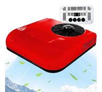 moupeaktain Condizionatore 12V/24V, unità di Aria Condizionata Camper, Condizionatore d'Aria da Tetto, Solo Raffreddamento, per Camion, Barche, Roulotte, Veicoli da Costruzione, Gru, Furgone,Red-12V