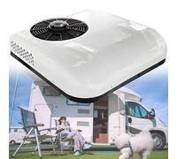 moupeaktain Condizionatore d'Aria da Tetto per Camper, 12V/24V Aria Condizionata da Parcheggio per Camper, Aria Condizionata per Camper, Autobus, Camion, Escavatore, Furgone,White-24V