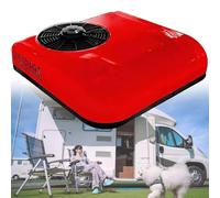 moupeaktain Condizionatore d'Aria da Tetto per Camper, 12V/24V Aria Condizionata da Parcheggio per Camper, Aria Condizionata per Camper, Autobus, Camion, Escavatore, Furgone,Red-24V