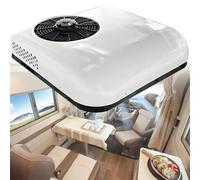 moupeaktain Condizionatore Elettrico da Tetto per Auto E Camper, Solo Raffreddamento, Aria Condizionata da Parcheggio 12V/24V, Condizionatore d'Aria da Tetto per Camper, Camion, Roulotte,White-24V
