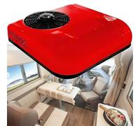 moupeaktain Condizionatore Elettrico da Tetto per Auto E Camper, Solo Raffreddamento, Aria Condizionata da Parcheggio 12V/24V, Condizionatore d'Aria da Tetto per Camper, Camion, Roulotte,Red-24V