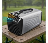 moupeaktain Condizionatore Portatile Tenda, Climatizzatore Portatile da 5400BTU/5600BT per Picnic, Climatizzatore Portatile per Camper, Camion, Furgone, Adatto per Piccoli Usi Interni,Silver