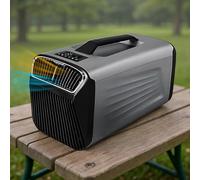 moupeaktain Condizionatore Portatile Tenda, Climatizzatore Portatile da 5400BTU/5600BT per Picnic, Climatizzatore Portatile per Camper, Camion, Furgone, Adatto per Piccoli Usi Interni,Grey