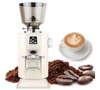 moupeaktain Macinacaffè Commerciale, Macina Caffe' Elettrico con 9 Impostazioni/Schermo LED/Doppia modalità di Dosaggio, Macinino caffè con Grande Contenitore per Chicchi da 450g Beige