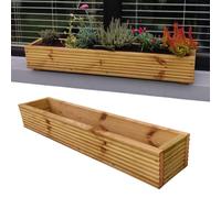Mourne Wood - Fioriera in legno grande, 98 cm di larghezza, elegante fioriera per fiori ed erbe, versatile per interni ed esterni, realizzata nel Regno Unito