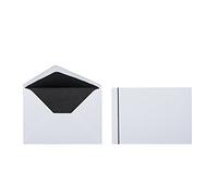 Mourning Envelopes, Envelopes, Envelopes with Black Strip And Inside Lining in The Format C6 (114 x 162 mm), Grammage: 100 G/M², Colour: White, 100 PCS
