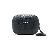 Mous Custodia per AirPods Pro 1 e 2 con portachiavi - Custodia per AirPods Pro compatibile con ricarica wireless per AirPods di seconda generazione/1a generazione (2022/2019) - Pelle nera