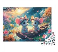 Mouse 1000 Pezzi Puzzle Per Adolescenti in Cartone Extra Often Allenamento Mentale Antistress Cappelli da barca Critters Regalo Domestico Per Adolescenti 52x38cm/1000pcs