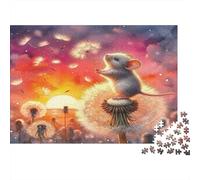 Mouse 1000 Piece Puzzle for Adults Mouse on Dandelion Fun And Challenging Family Game & Great Gift Idea 38x26cm 1000pcs