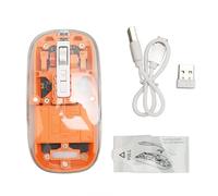 Mouse, 4 DPI Regolabili, Mouse Wireless Trasparente da 400 mAh per PC per Computer Desktop (Arancia)