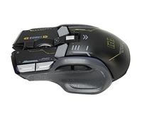Mouse a 3 modalità, Mouse da Gioco Silenzioso, Risparmio Energetico, Stabile, 10 Tasti, 2.4G, Cablato, con 11 Luci RGB, per IOS e (BLACK)