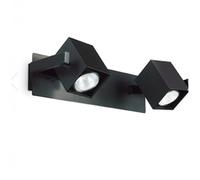 Applique Moderna Mouse Metallo Nero 2 Luci Gu10