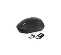 Atlantis Mouse P009-M7030-G Wireless USB-C Ottico 4 tasti 800/1200/1600 dpi 2X Mini ricevitore Nano Size USB+USB-C Nero Marca