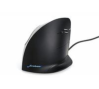 MOUSE BAKKERELKHUIZEN Evoluent C, Collegamento USB Typ-A, Ingresso: Otticamente a diodi laser, Scrolling a Rotella, Risoluzione max 2000 dpi, forma ergonomica, Nero, Argento