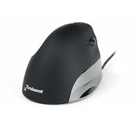 MOUSE BAKKERELKHUIZEN Evoluent Standard, Collegamento USB Typ-A, Scrolling a Rotella, Risoluzione max 1500 dpi, forma ergonomica, Nero, Grigio, Argento