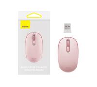 MOUSE BASEUS F01B senza fili a doppia modalità 2,4 GHz + Bluetooth 5, , Rosa, Collegamento Bluetooth 5, RF senza fili 2,4 GHz, USB-C, Ingresso: Otticamente a mezzo LED, Scrolling a Rotella, Risoluzion