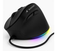 Mouse Bluestork Ergo Lumi cablato 3600DPI Nero RGB 6 Pulsanti Ergonomico