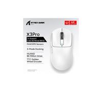 Mouse Bluetooth Attack Shark X3 PixArt PAW3395 Tri-Mode Connector - X3Pro Bianco-4K