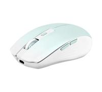T'nB - Mouse senza fili Design, doppia modalità Bluetooth e USB-A, ricaricabile ad alta autonomia, silenzioso, precisione 1600 DPI, 6 pulsanti, compatibile con Windows, Linus e MacOs - Blu