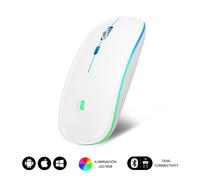 Mouse Bluetooth Wireless Subblim SUBMO-LDFLAT2 Bianco 1600 dpi