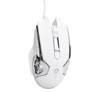 Mouse Cablato 6 Pulsanti DPI a 4 velocità Plug-in Regolabile Computer Dispositivo di Input Esterno Semplificato Lato Sensibile e Liscio Adatto per L'Ufficio e la Casa (Bianco)