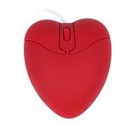 Mouse cablato carino rosso a forma di cuore mouse per computer portatile tascabile di piccole dimensioni silenzioso USB ottico mini mouse con filo 3 pulsanti 800 DPI mouse cablato da viaggio per PC