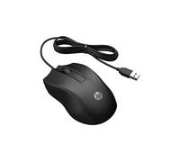 MOUSE CABLATO HP Wired 100, Collegamento USB Typ-A, Scrolling a Rotella, Nero