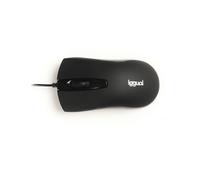 MOUSE CABLATO IGGUAL IGG317648, Tasti: 3, USB tipo A, forma ergonomica, Collegamento USB Typ-A, Scrolling a Rotella, Risoluzione max 1200 dpi, forma ergonomica, Nero