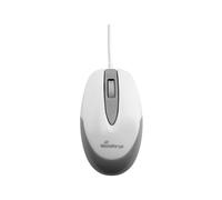 MediaRange Mouse PC compatto con cavo e 3 pulsanti, sensore ottico da 1000 dpi, mouse ottico con rotella di scorrimento, con cavo di collegamento USB 2.0, adatto per destrorsi e mancini, colore bianco
