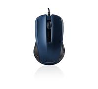 MOUSE CABLATO MODECOM MCM9.1, Tasti: 4, Con cavo, forma ergonomica, Collegamento USB Typ-A, Ingresso: Otticamente a mezzo LED, Scrolling a Rotella, Risoluzione max 1600 dpi, forma ergonomica, Blu, Ner