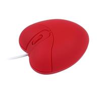 Mouse cablato, mouse cablato a forma di cuore, simpatico topo dei cartoni animati, piccolo mouse da viaggio portatile, adatto per computer, laptop, scuole, uffici, regali per bambini (rosso)