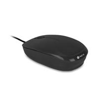 NGS Flame-C | Mouse ottico a filo, connessione USB, 100 dpi, installazione Plug and Play, ambidestro, rotella di scorrimento + 2 pulsanti, linee ergonomiche, colore nero