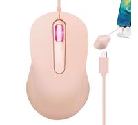 Mouse cablato per computer - USB antiscivolo, tracciamento preciso e liscio, design plug-and-play silenzioso, impugnatura comoda per ufficio, scuola, lavoro, desktop, laptop e accessori per uso