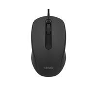 MOUSE CABLATO SAVIO MB-02, Tasti: 3, Cablata, forma ergonomica, Collegamento USB-A, cavo da 1,6 m, collega e usa, Ingresso: Otticamente a mezzo LED, Scrolling a Rotella di scorrimento, Risoluzione max