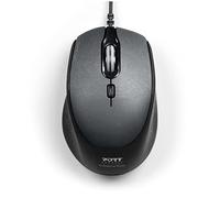 Port Connect - Mouse cablato USB-A e USB-C silenzioso e compatto, colore: Nero