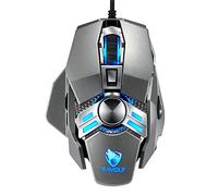 Mouse cablato V10 ergonomico programmabile con 7 pulsanti 4 modalità di retroilluminazione fino a 6400 DPI per giocatori PC Windows