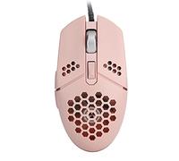 Mouse cavo USB rosa con ventola incorporata, mouse da gioco regolabile a 4 velocità DPI con effetto di illuminazione RGB, mouse universale Plug and Play per computer portatile Double the comfort