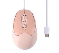 Mouse con cavo USB-C, silenzioso, leggero, portatile, confortevole, ergonomico, da viaggio, piccolo, ottico, plug and play, ambidestro, per laptop, tablet, PC, MacBook, smartphone, ragazzo, ragazza