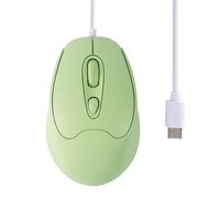 Mouse con cavo USB-C, silenzioso, leggero, portatile, confortevole, ergonomico, da viaggio, piccolo, ottico, plug and play, ambidestro, per laptop, tablet, PC, MacBook, smartphone, ragazzo, ragazza
